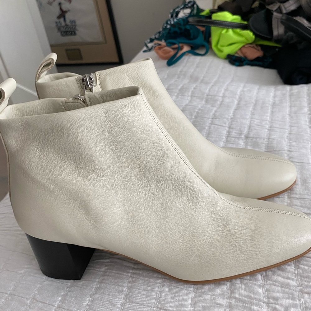 New Everlane Bone Ankle Day Boots Leather
